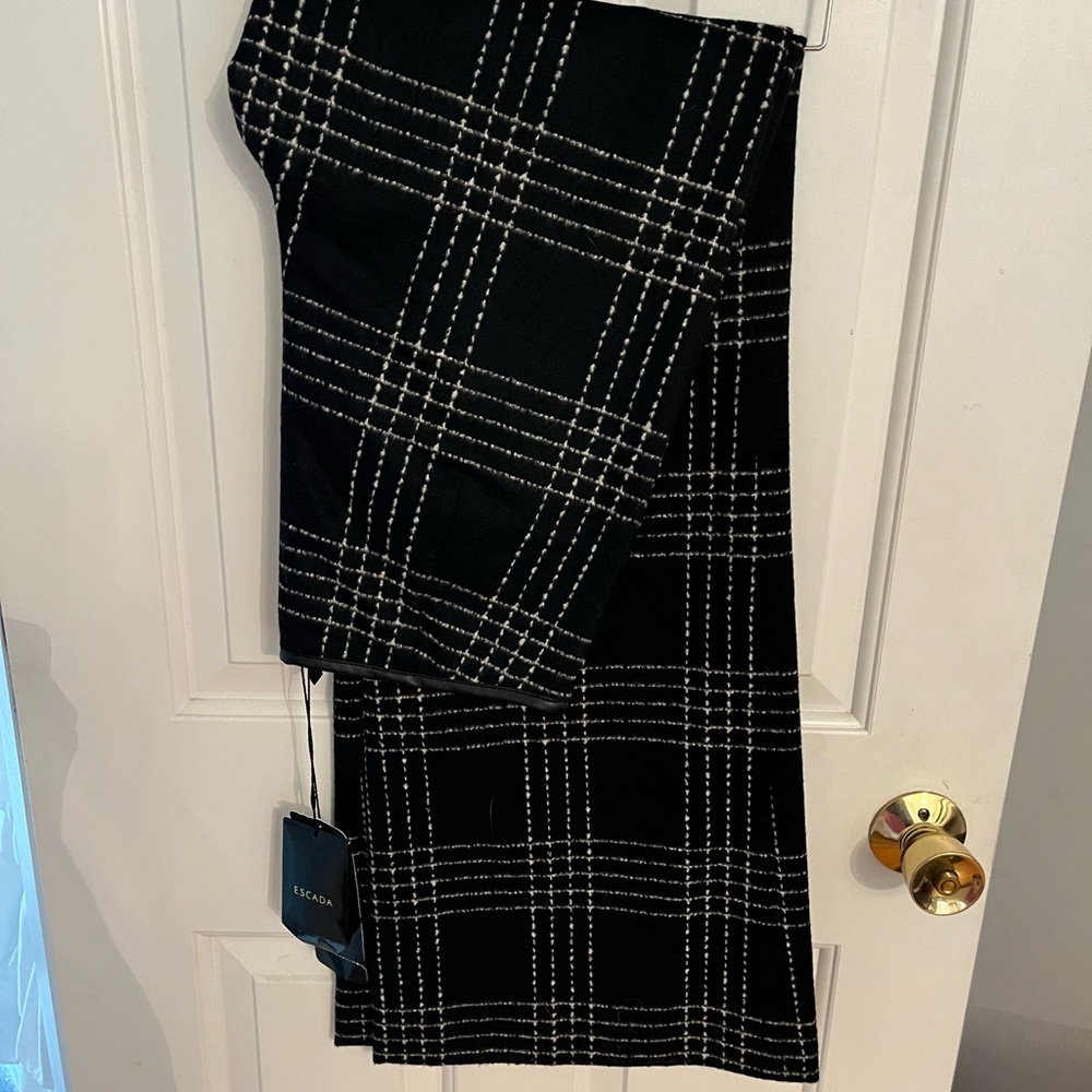 Escada Black and White Wide Leg Pants